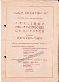 Klemperer, Otto - Program Lot 1917-1948