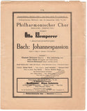 Klemperer, Otto - Program Lot 1917-1948