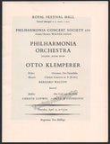 Klemperer, Otto - Program Lot 1954-1962