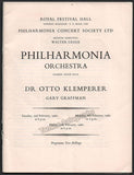 Klemperer, Otto - Program Lot 1954-1962