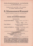 Knappertsbusch, Hans - Program Lot 1943-1959