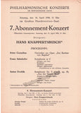 Knappertsbusch, Hans - Program Lot 1943-1959