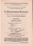 Knappertsbusch, Hans - Program Lot 1943-1959