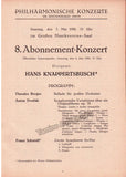 Knappertsbusch, Hans - Program Lot 1943-1959