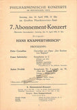 Knappertsbusch, Hans - Program Lot Wiener Philharmoniker 1947-1952