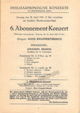 Knappertsbusch, Hans - Program Lot Wiener Philharmoniker 1947-1952