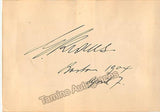 Kraus, Ernst - Signed Album Page
