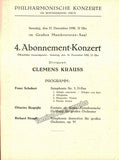 Krauss, Clemens - Vienna Philharmonic Program Lot 1942-1950