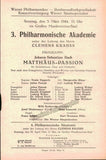 Krauss, Clemens - Vienna Philharmonic Program Lot 1942-1950