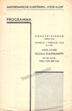 Kulenkampf, George - Concert Program Amsterdam 1933
