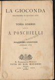 La Gioconda - Early Program Teatro Politeama - Genova 1879