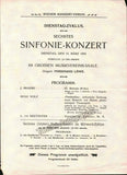 Loewe, Ferdinand - Lot of 4 Playbills 1900-1904 - Inaugural Concerts of the Vienna Symphony Orchestra
