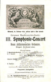 Loewe, Ferdinand - Lot of 4 Playbills 1900-1904 - Inaugural Concerts of the Vienna Symphony Orchestra