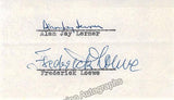 Loewe, Frederick - Lerner, Alan Jay - Signatures
