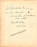 Lothar, Mark - Ivogun, Maria - Autograph Music Quote 1932