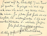 Lowe, Ferdinand - Set of 2 Autograph Notes Signed 1906 & 1907