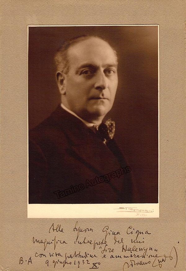 Adriano Lualdi Autograph 1932 Tamino