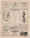 Mahler, Gustav - Carnegie Hall Program 1910