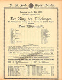 Mahler, Gustav - Hof-Operntheater - Set of Four Ring Opera Programs 1900