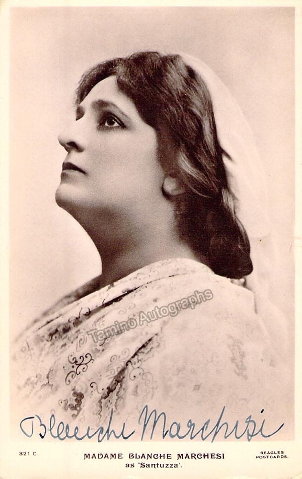 Blanche Marchesi Autograph Signed Photograph Genuine Signed Tamino