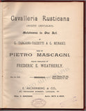 Mascagni, Pietro - Signed Cavalleria Rusticana Score 1925