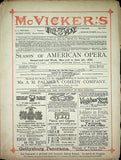 McVicker´s Theatre - Opera Programs Chicago 1885-1886