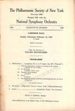 Mengelberg, Willem - Lot of 6 Concert Programs Carnegie Hall 1922-1923