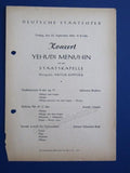 Menuhin, Yehudi - Lot of 5 programs/playbills 1931-1953