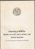 Menuhin, Yehudi - Program Omaggio Venezia 1983