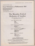 Menuhin, Yehudi - Set of 2 Concert Programs 1971 & 1972