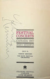 Menuhin, Yehudi - Signed Program Canada 1967