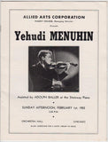 Menuhin, Yehudi - Signed Program Chicago 1948