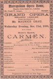 Metropolitan Opera - Collection of Program Clips 1885-1905