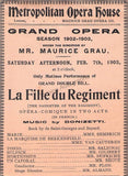 Metropolitan Opera - Collection of Program Clips 1885-1905