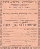 Metropolitan Opera - Collection of Program Clips 1885-1905