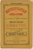 Metropolitan Opera - Concert Program Page Tour Boston 1883