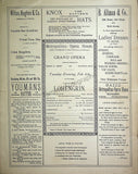 Metropolitan Opera - Full Program Lot 1889-1900