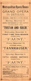 Metropolitan Opera - Lot of 15 Playbills Season 1886-87