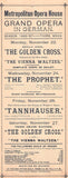 Metropolitan Opera - Lot of 15 Playbills Season 1886-87