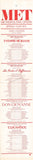 Metropolitan Opera - Lot of "Snake-style" Playbills 1971-1974