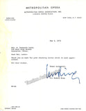 Metropolitan Opera - Lot of Typed Letters Signed From Managers and Staff