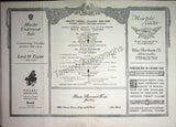 Metropolitan Opera - Sunday Concerts Program Lot 1910-1915