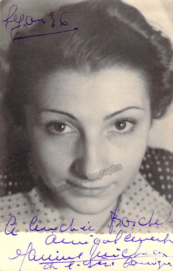 MICHEAU, Janine Signed Photo Original Authentic Autograph Tamino
