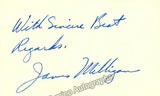 Milligan, James - Autograph Note Signed 1961