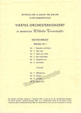 Mitropoulos, Dimitri - Concert Program Salzburg 1956 - Tribute to Wilhelm Furtwangler