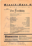 Mueller, Maria - Kern, Adele - Volker, Franz - Signed Program Berlin 1935