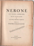 Nerone - World Premiere Libretto-Program 1935