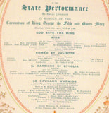 Nijinsky, Vaslav - Silk Gala Program Coronation of King George V Royal Opera 1911