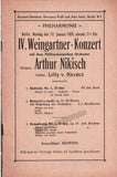 Nikisch, Arthur - Program Lot 1895-1920