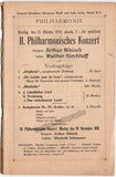 Nikisch, Arthur - Program Lot 1895-1920